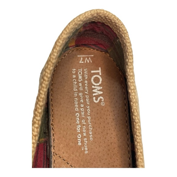 Toms Classic Natural Burlap Women’s Canvas Espadrilles Shoes Size 7 US - Picture 2 of 9